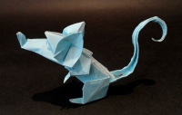 Схема оригами мультяшной мыши из бумаги