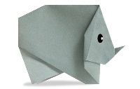 Оригами схема носорога (другой вариант)