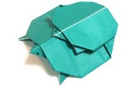 Оригами схема большой и маленькой черепашки (вариант 2)